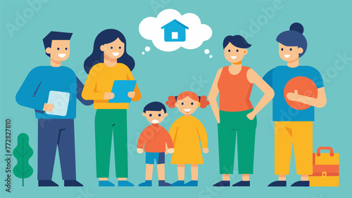 A family discussing their household duties and equally dividing them between all members demonstrating empowerment and shared responsibility