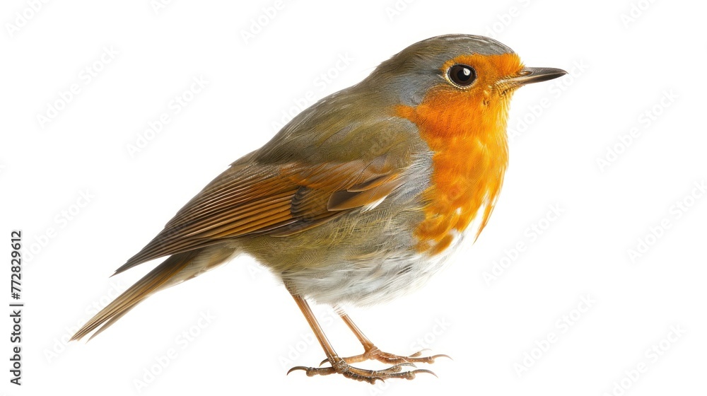 Curious Robin Perched Gracefully, A Portrait of Nature's Melody Generative AI Curious Robin Perched Gracefully, A Portrait of Nature's Melody Generative AI
