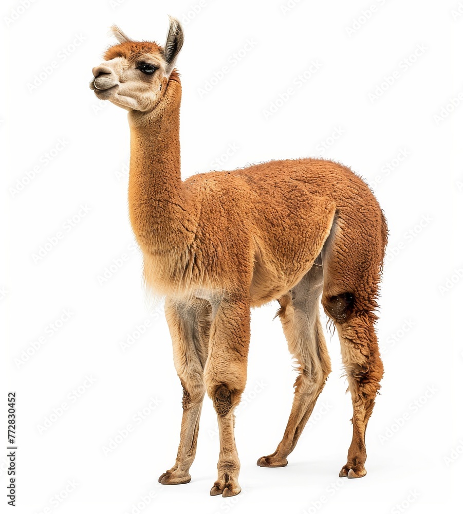 Obraz premium alpaca on white background isolated