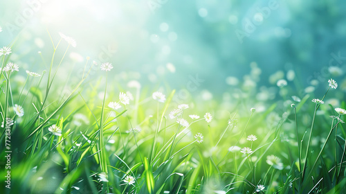 Spring or summer blur background with flowers
