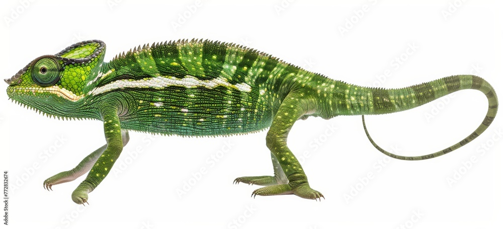 Chameleon on a white background isolated Chameleon on a white background isolated