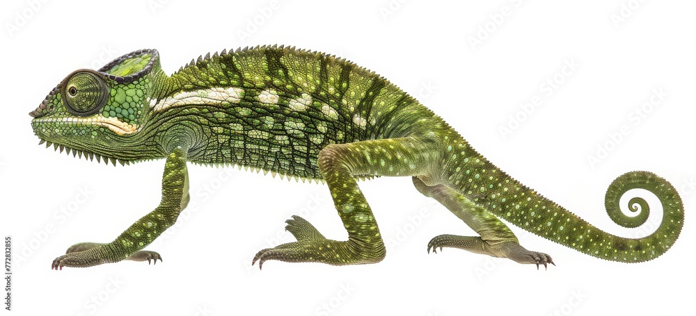 Chameleon on a white background isolated Chameleon on a white background isolated