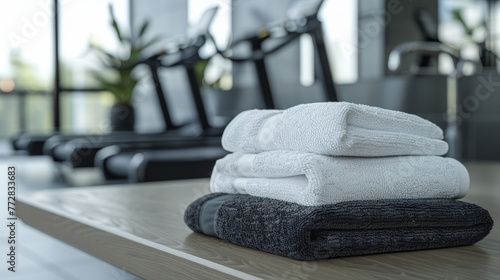 Spark joy in fitness enthusiasts with a collection of blank label gym towel mockups, ideal for showcasing absorbent fabrics and motivational designs