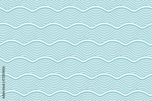 Seamless geometric pattern with waves