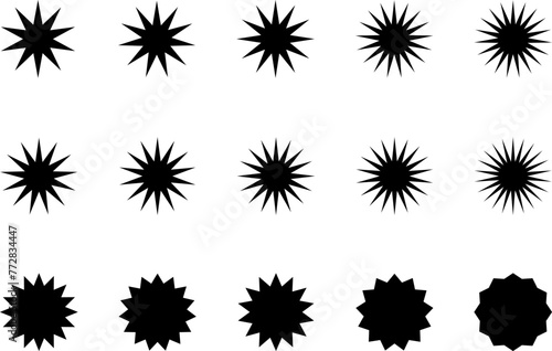 Set of sun icons - vector