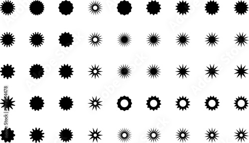 Set of sun icons - vector