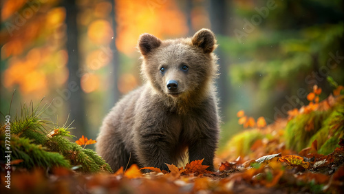 baby cub wild Brown Bear