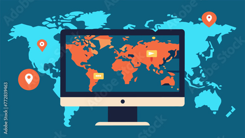 A computer screen displays a realtime map of attempted cyber attacks from around the world a reminder of the constant need for vigilant data