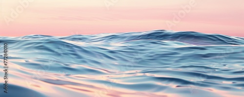 Serene ocean waves at sunset © iVGraphic