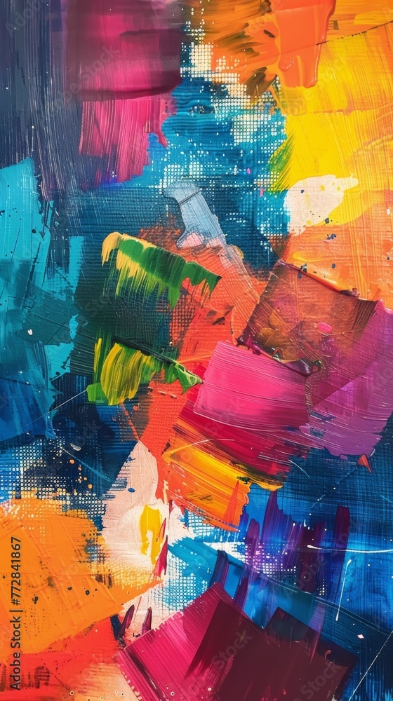Vibrant abstract painting