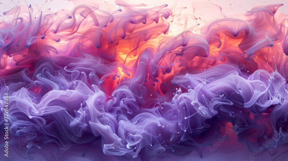 Abstract colorful smoke art