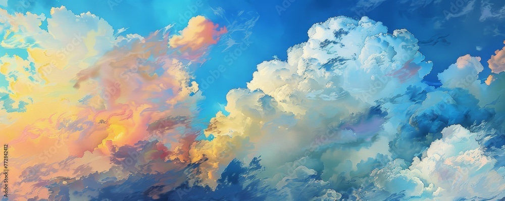 Colorful cloudscape at sunset