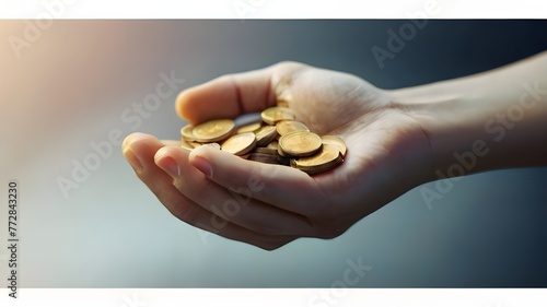 hand giving money for investment the future