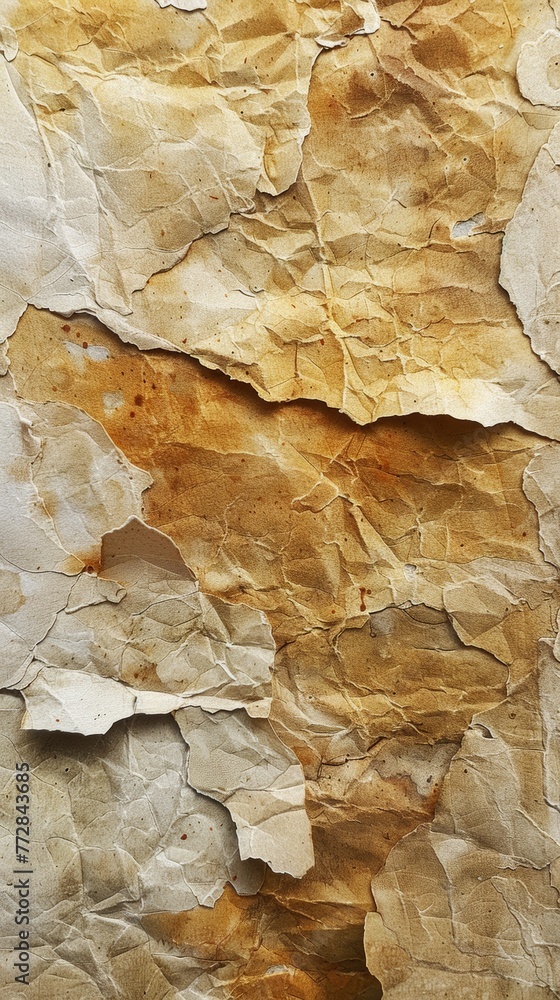 Close-up of aged paper texture Close-up of aged paper texture