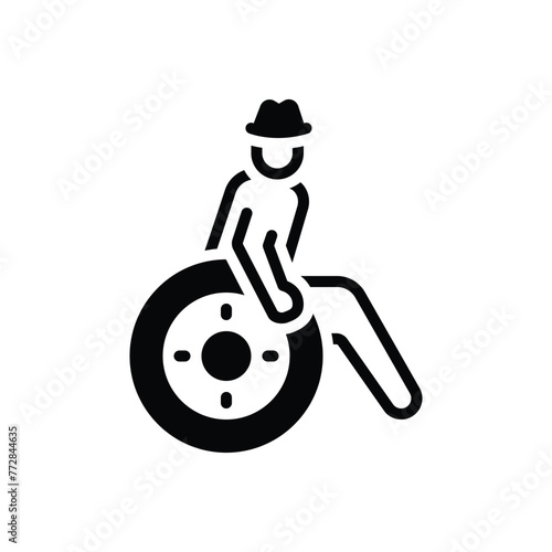 Black solid icon for accessibility