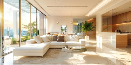 Home decoration concept with modern interior design