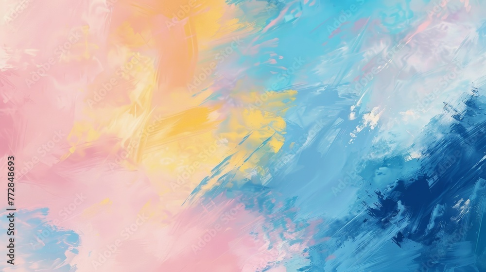 Abstract colorful paint brush strokes
