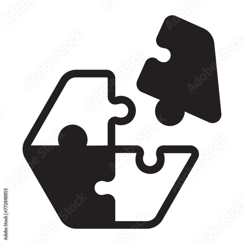 puzzle glyph icon