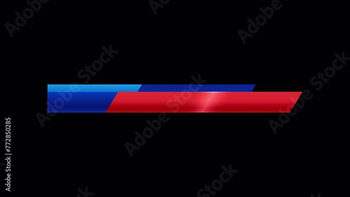 Animated blank Lower Third for Breaking News broadcast with Alpha Channel