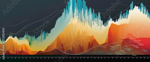 Delve into the intricacies of financial analysis, as a minimalist graph uncovers the patterns of market evolution.