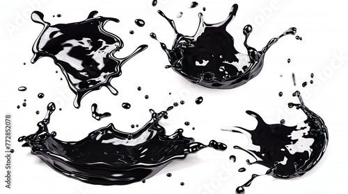 Splashes of black colour
