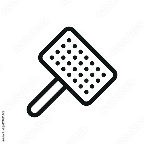 Swimming pool leaf net isolated icon, pool skimmer net vector symbol with editable stroke