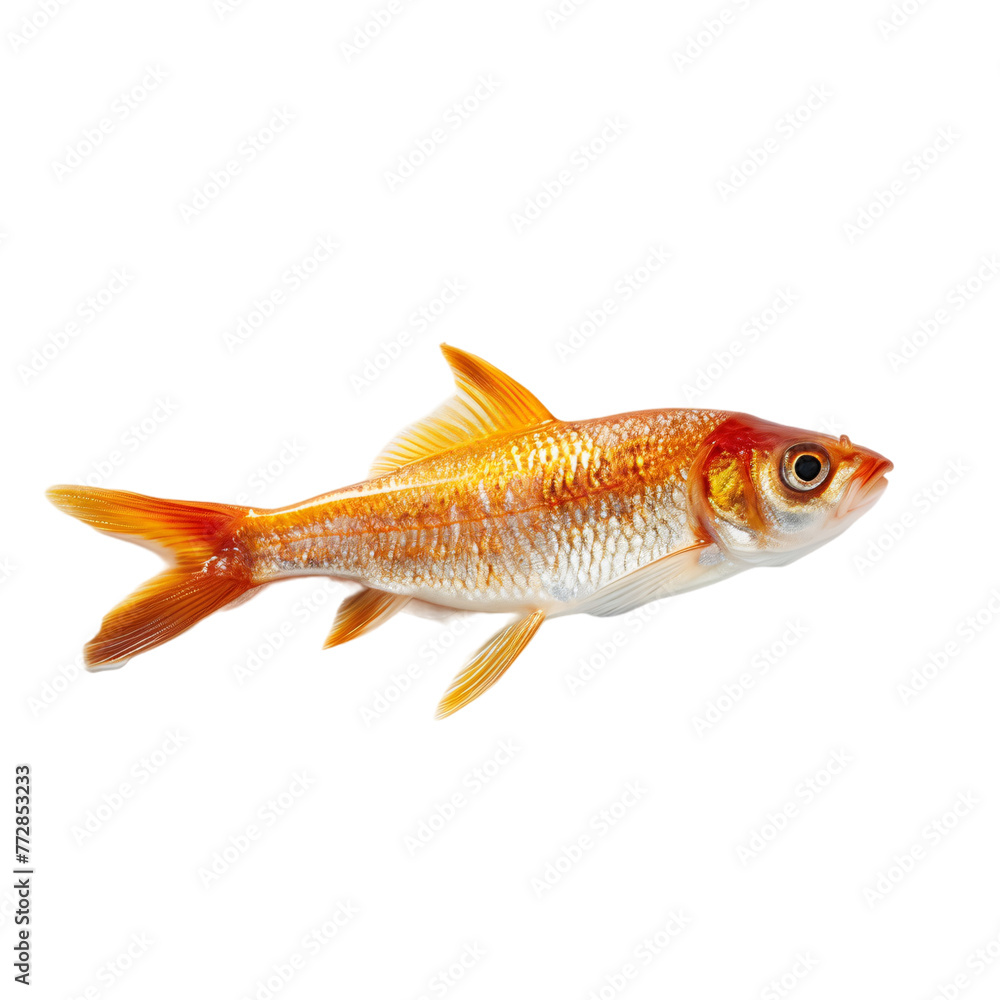 Obraz premium Fish isolated on white background, Orange fish