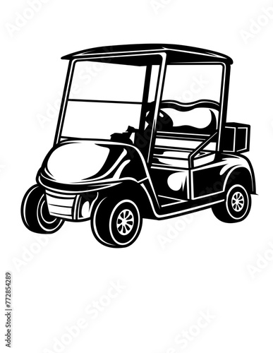 Golf Car Illustration, Golfer Dad Cut file, Leisure Sports Stencil, Beach Cart Clipart, Golfing Shirt Vector, Father's Day Gift Idea, Vehicle