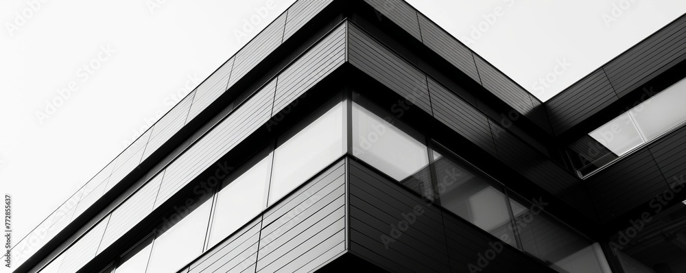 Black and white architecture photography of modern building Black and white architecture photography of modern building