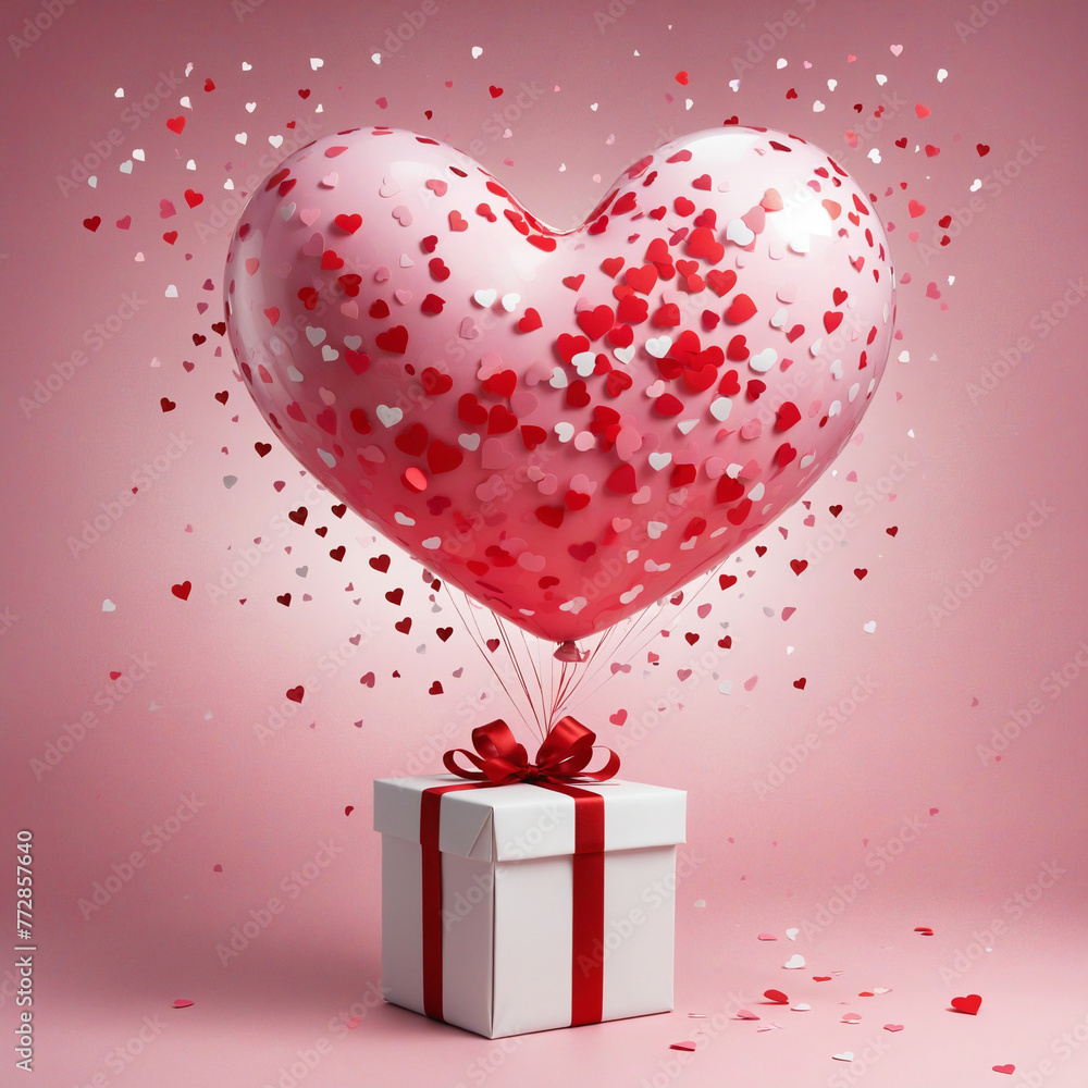 Valentine's Day, colorful background