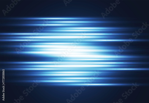 Abstract technology background with glowing lines, neon stripes. Vector illustration
