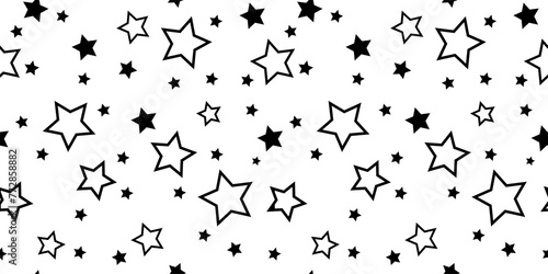 trendy pattern with a star. black, white background, seamless . Fabric for packaging wallpaper, banners, social networks. A sample of textiles. Abstract monochrome background. simple design.  ar png