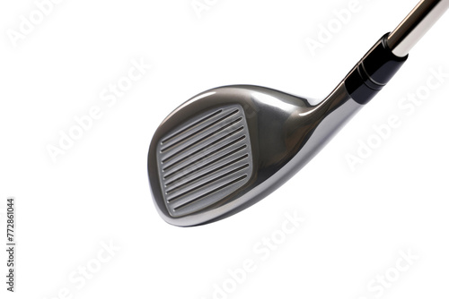 Close Up of Golf Club on White Background. On a White or Clear Surface PNG Transparent Background..