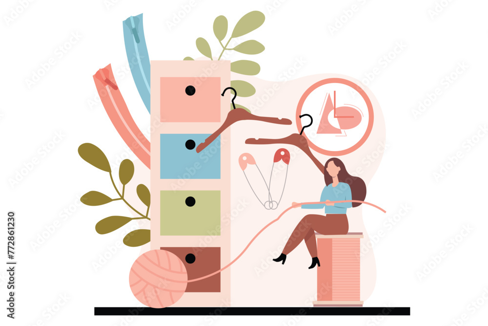 Obraz premium Fashion Style Flat Illustration Design