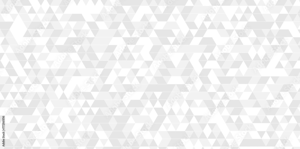 Vector geometric seamless technology gray and white transparent triangle background. Abstract digital grid light pattern white Polygon Mosaic triangle Background, business and corporate background. - obrazy, fototapety, plakaty 
