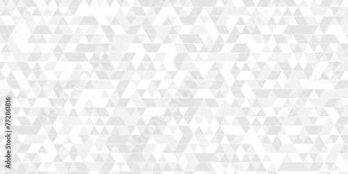 Vector geometric seamless technology gray and white transparent triangle background. Abstract digital grid light pattern white Polygon Mosaic triangle Background, business and corporate background. photo