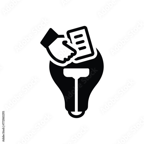 Black solid icon for suggestion