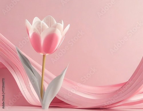 Tulipano minimal rosa photo