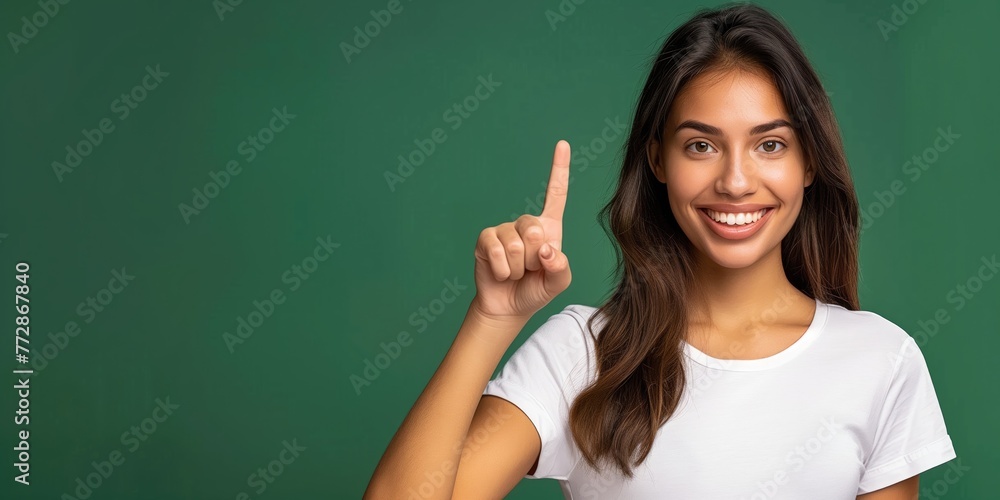 Upward Point: Unseen Person’s Gesture on Green Upward Point: Unseen Person’s Gesture on Green