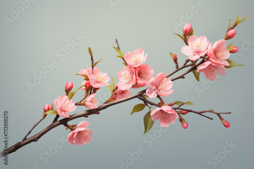 Beautiful delicate spring blossoming tree branch. Apple, dog or almond tree in bloom. Beauty in nature