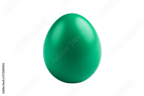 Green Egg on White Background. On a White or Clear Surface PNG Transparent Background..