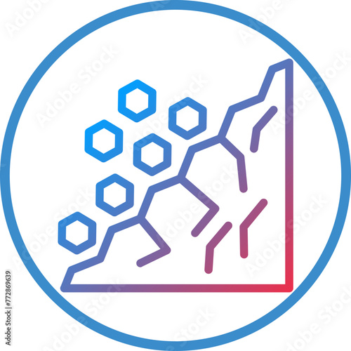 Vector Design Landslide Icon Style