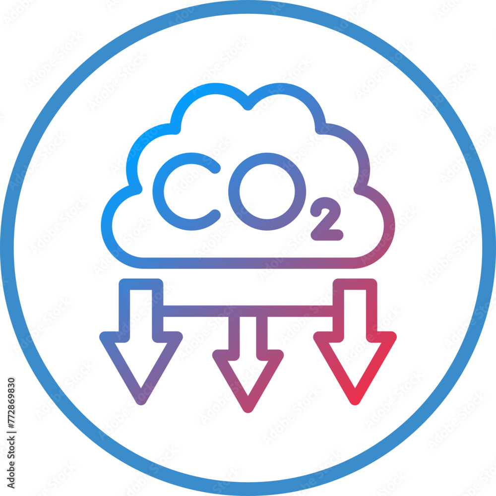 Vector Design CO2 Pollution Icon Style Vector Design CO2 Pollution Icon Style