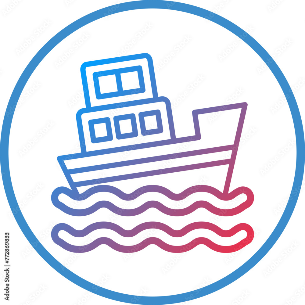 Vector Design Boat Sink Icon Style