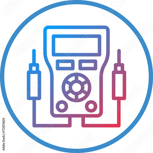 Vector Design Voltmeter Icon Style