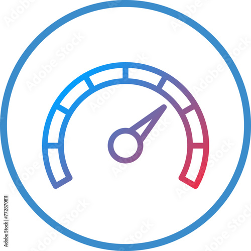 Vector Design Tachometer Icon Style