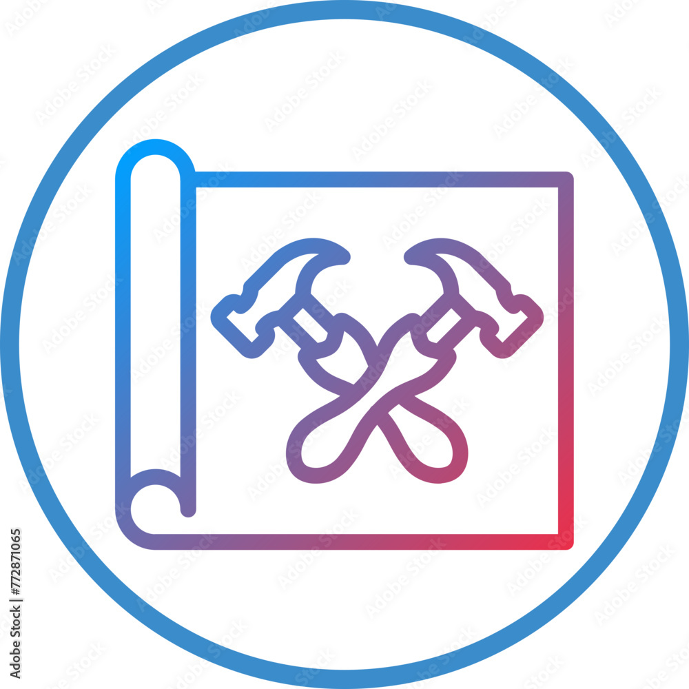 Vector Design Construction Blueprint Icon Style Vector Design Construction Blueprint Icon Style