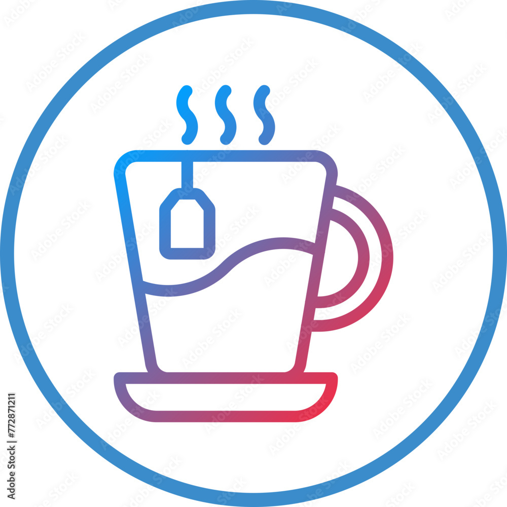 Obraz premium Vector Design Tea Cup Icon Style