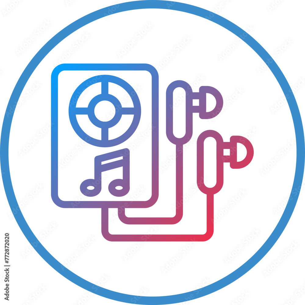 Vector Design Music Player Icon Style Vector Design Music Player Icon Style