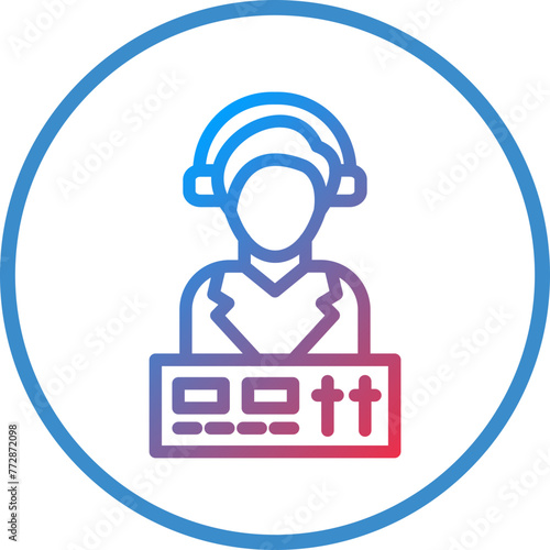Vector Design DJ Icon Style